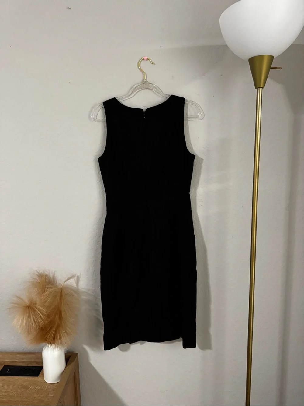 J. Crew Black Sleeveless Midi Sheath Dress